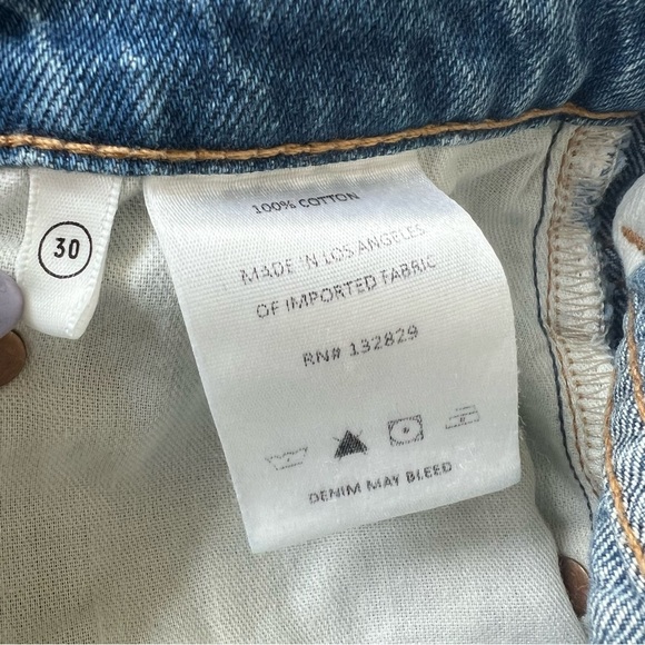 NWT GRLFRND Karolina High Rise Straight Crop Jeans Point Loma Distressed button - Picture 10 of 16